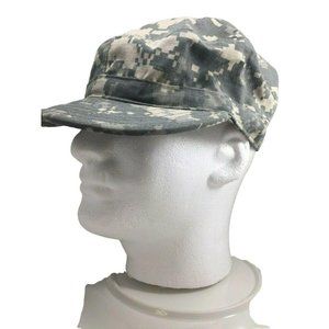 ACU Digital Camouflage Fatigue Cap/Hat Size 7 5/8 Tan And Grey